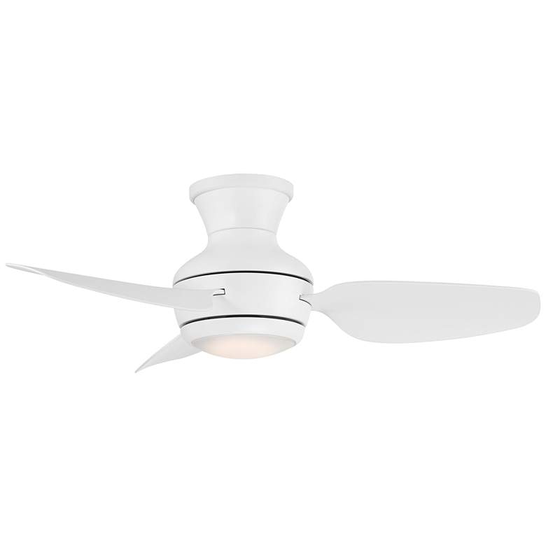 Image 5 36" Casa Vieja Whirl Matte White LED Hugger Ceiling Fan with Remote more views