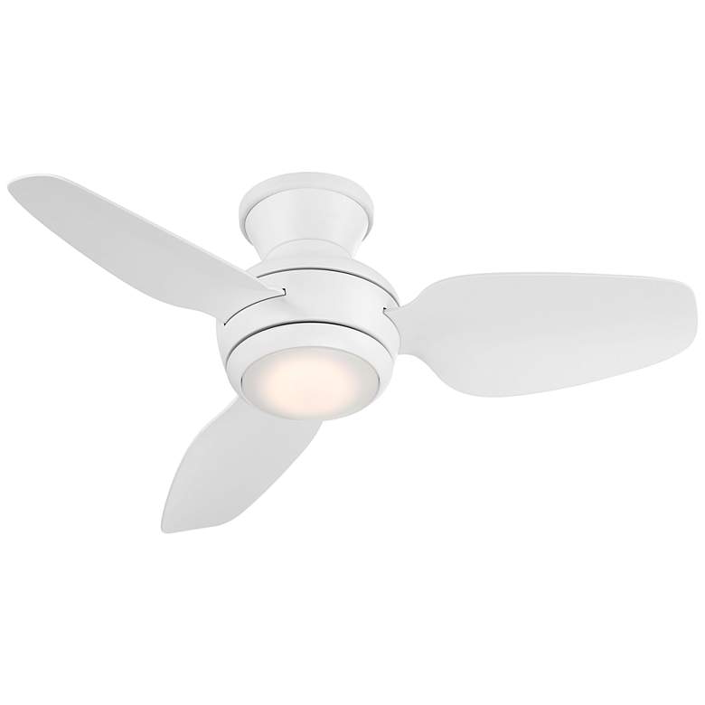 Image 6 36" Casa Vieja Whirl Matte White LED Hugger Ceiling Fan with Remote more views