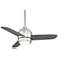 36" Chalet Brushed Nickel and Gray Wood LED Ceiling Fan
