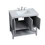 Thumbnail4 of 36-Inch Grey Single Sink Bathroom Vanity With White Calacatta Quartz Top more views