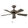 36" Hinkley Cabana Bronze 5-Blade Damp Rated Pull Chain Ceiling Fan