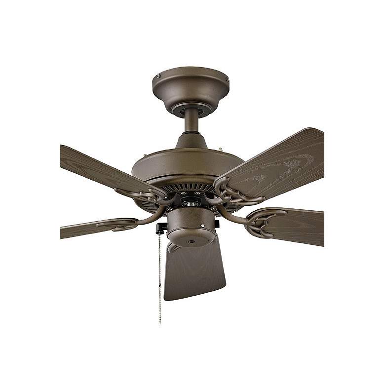 Image 2 36" Hinkley Cabana Bronze 5-Blade Damp Rated Pull Chain Ceiling Fan more views