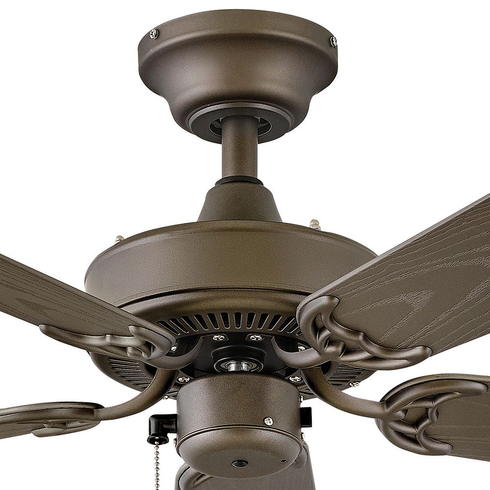 36" Hinkley Cabana Bronze 5-Blade Damp Rated Pull Chain Ceiling Fan