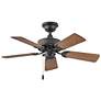 2_36" Hinkley Cabana Matte Black Ceiling Fan with Pull Chain