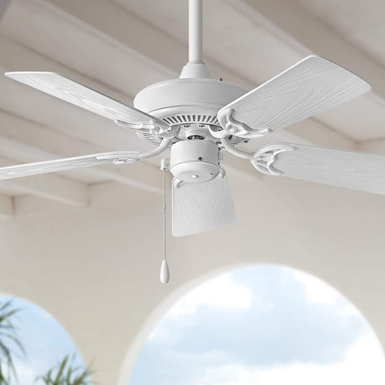 Image 1 36 inch Hinkley Cabana White 5-Blade Pull Chain Ceiling Fan