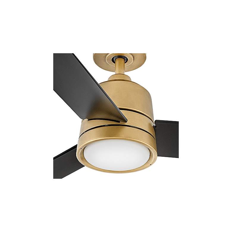 Image 3 36" Hinkley Chet Black Heritage Brass Wet Rated LED Fan with Remote more views