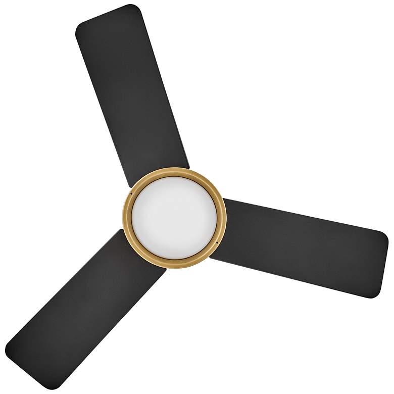 Image 4 36" Hinkley Chet Black Heritage Brass Wet Rated LED Fan with Remote more views