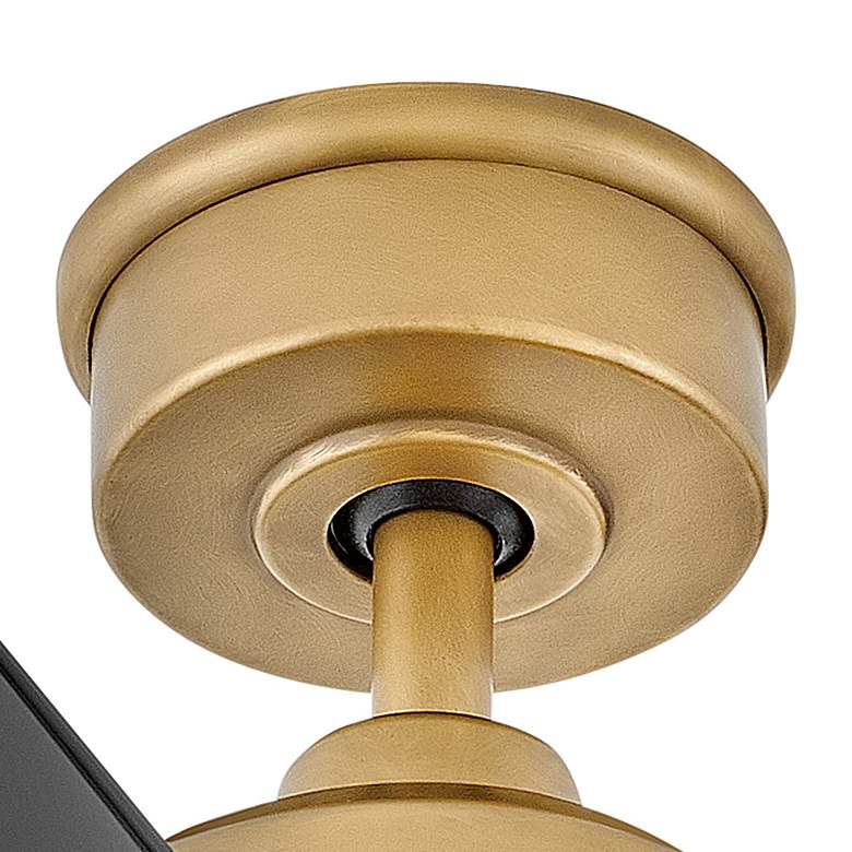 Image 6 36" Hinkley Chet Black Heritage Brass Wet Rated LED Fan with Remote more views