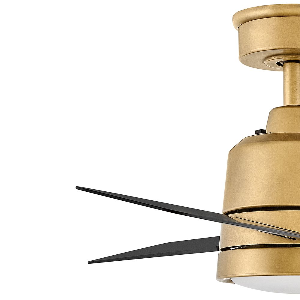 36" Hinkley Chet Heritage Brass LED Remote Ceiling Fan 397M5 Lamps Plus