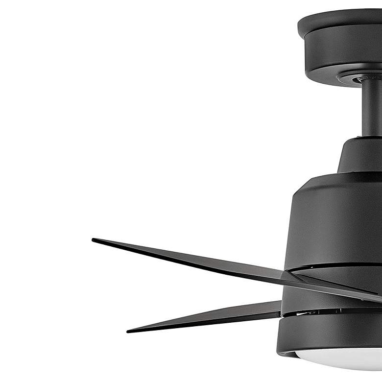 Image 6 36 inch Hinkley Chet Matte Black Wet Rated LED Ceiling Fan with Remote more views