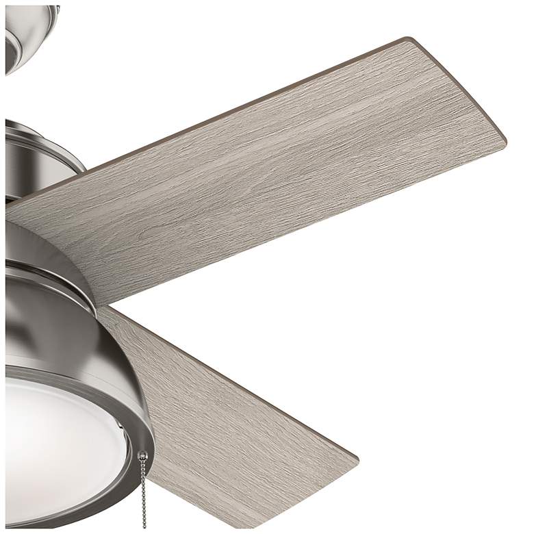 Image 3 36" Hunter Loki Brushed Nickel Ceiling Fan with LED Light Kit more views