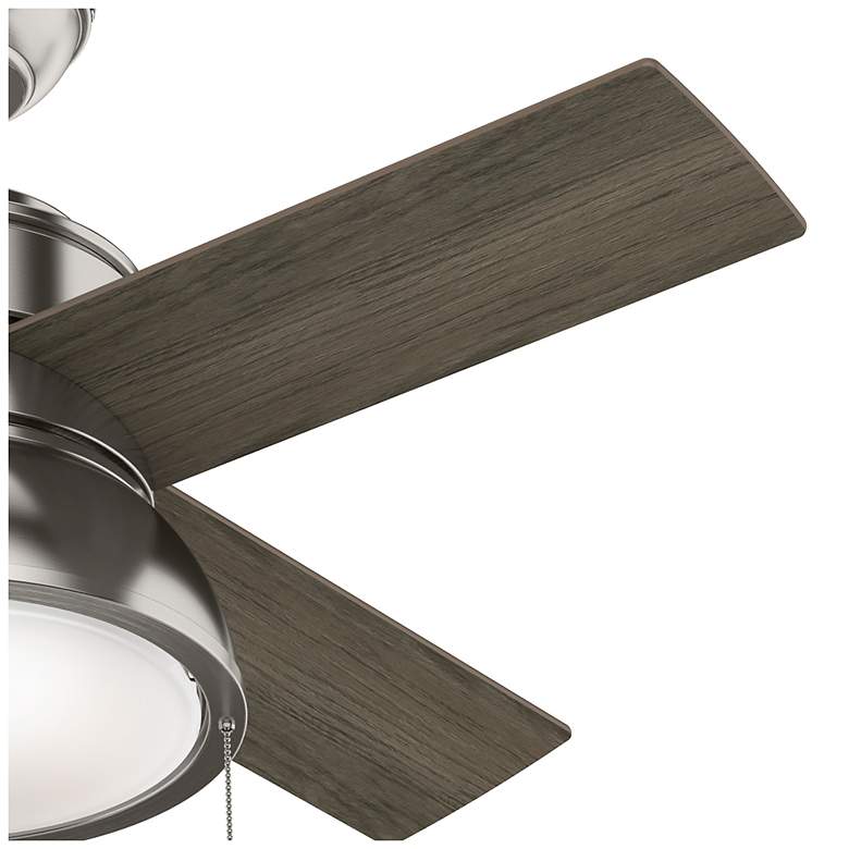 Image 4 36" Hunter Loki Brushed Nickel Ceiling Fan with LED Light Kit more views