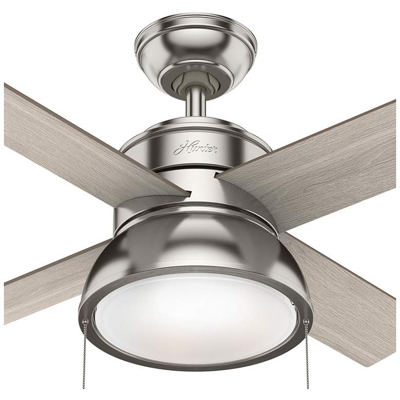 Image 5 36" Hunter Loki Brushed Nickel Ceiling Fan with LED Light Kit more views