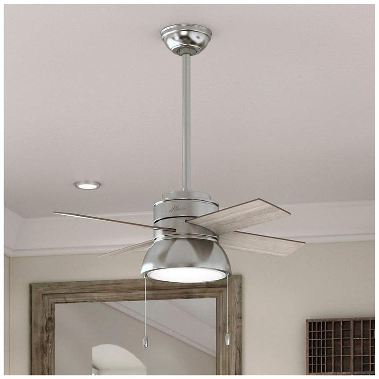 Image 7 36" Hunter Loki Brushed Nickel Ceiling Fan with LED Light Kit more views