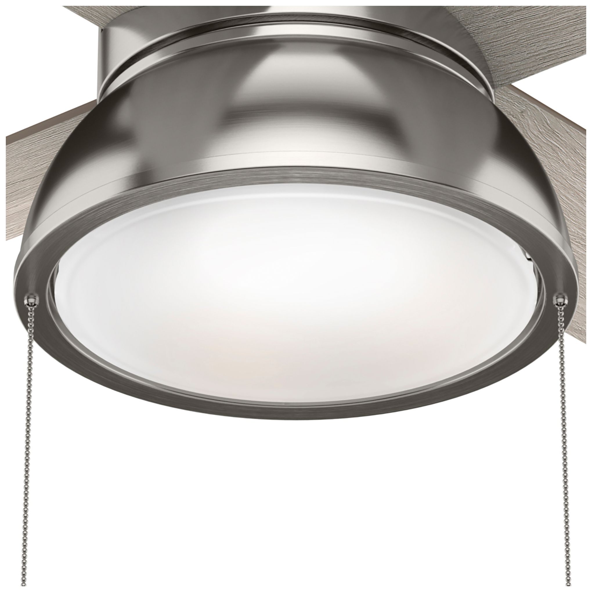 36" Hunter Loki Brushed Nickel Ceiling Fan with LED Light Kit