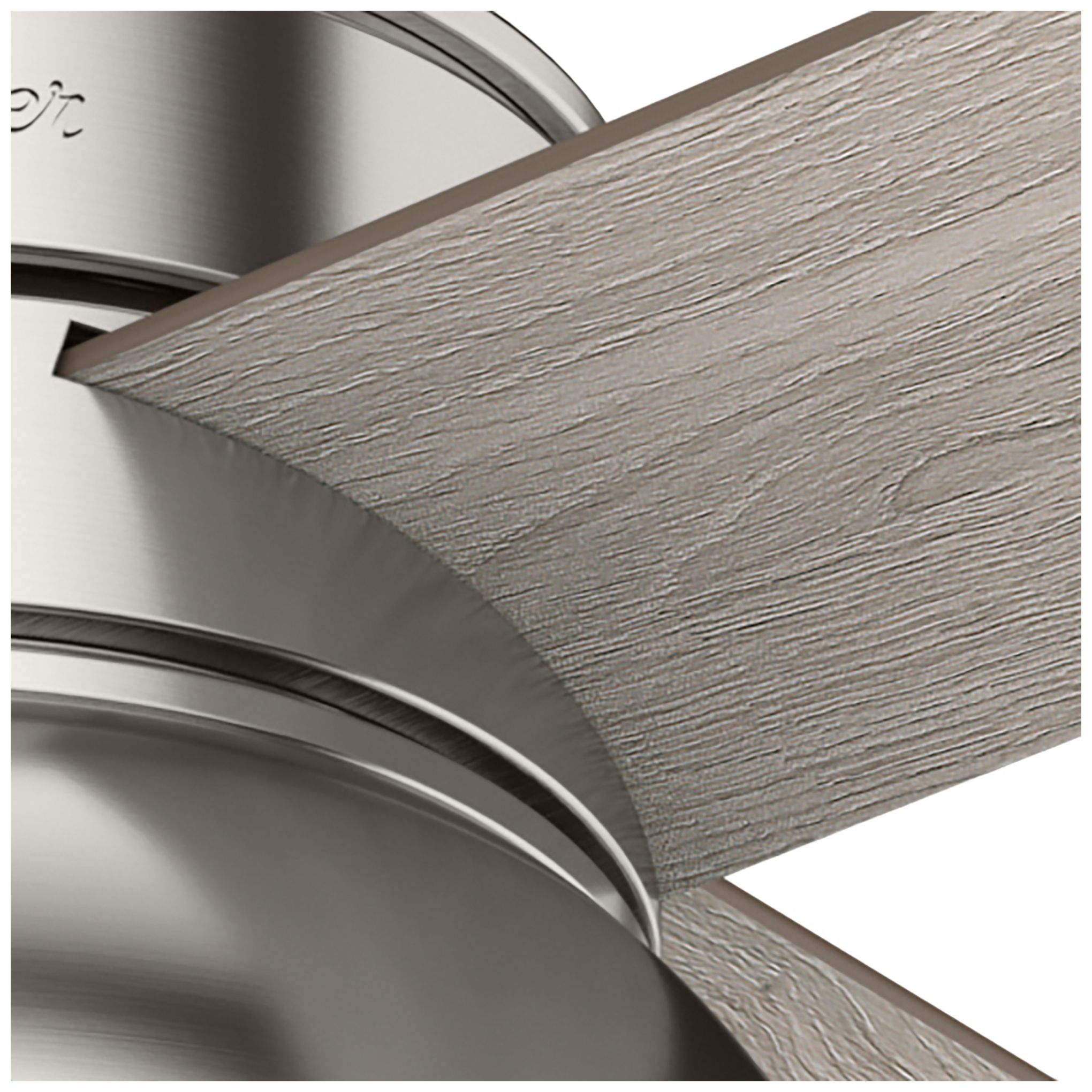 36" Hunter Loki Brushed Nickel Ceiling Fan with LED Light Kit