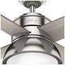36" Hunter Loki Brushed Nickel Ceiling Fan with LED Light Kit