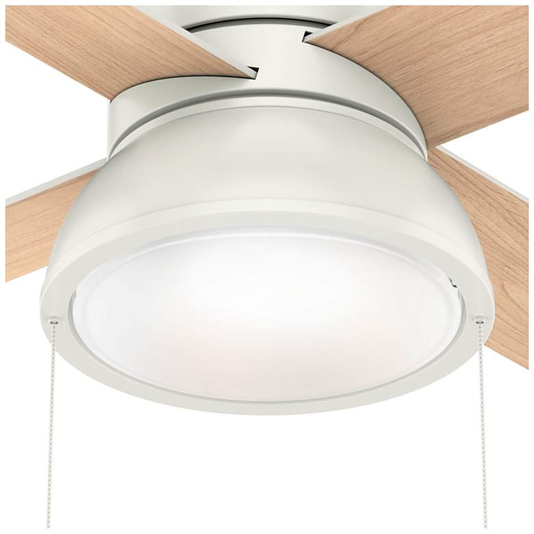 Image 6 36" Hunter Loki Fresh White Ceiling Fan with LED Light Kit and Pull Ch more views