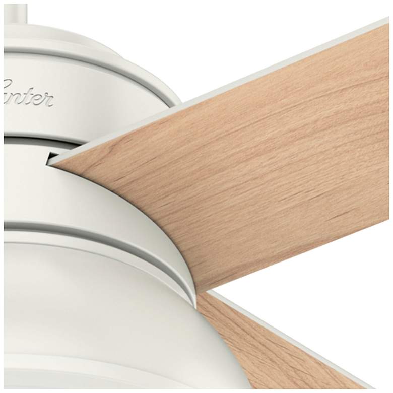 Image 7 36" Hunter Loki Fresh White Ceiling Fan with LED Light Kit and Pull Ch more views
