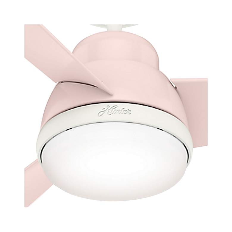 Image 3 36 inch Hunter Valda Blush Pink Modern LED Ceiling Fan with Remote more views