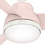 36" Hunter Valda Blush Pink Modern LED Ceiling Fan with Remote