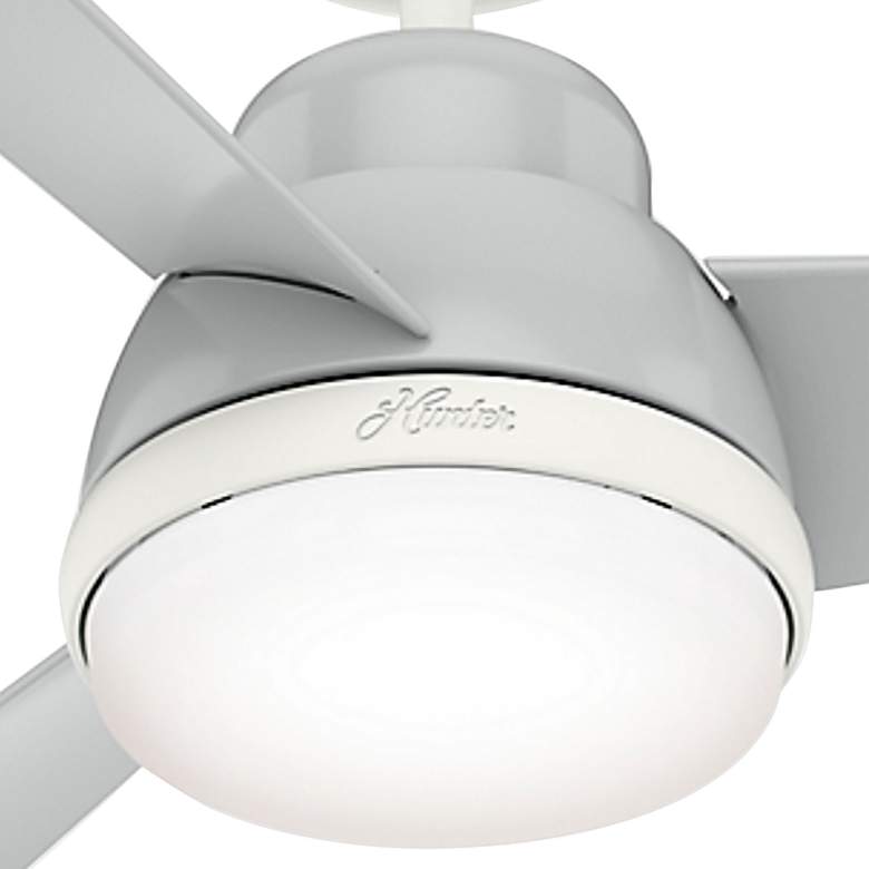 Image 3 36 inch Hunter Valda Dove Grey Modern LED Ceiling Fan with Remote more views