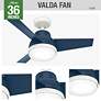 4_36" Hunter Valda Indigo Blue LED Ceiling Fan with Remote more views