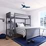 5_36" Hunter Valda Indigo Blue LED Ceiling Fan with Remote more views