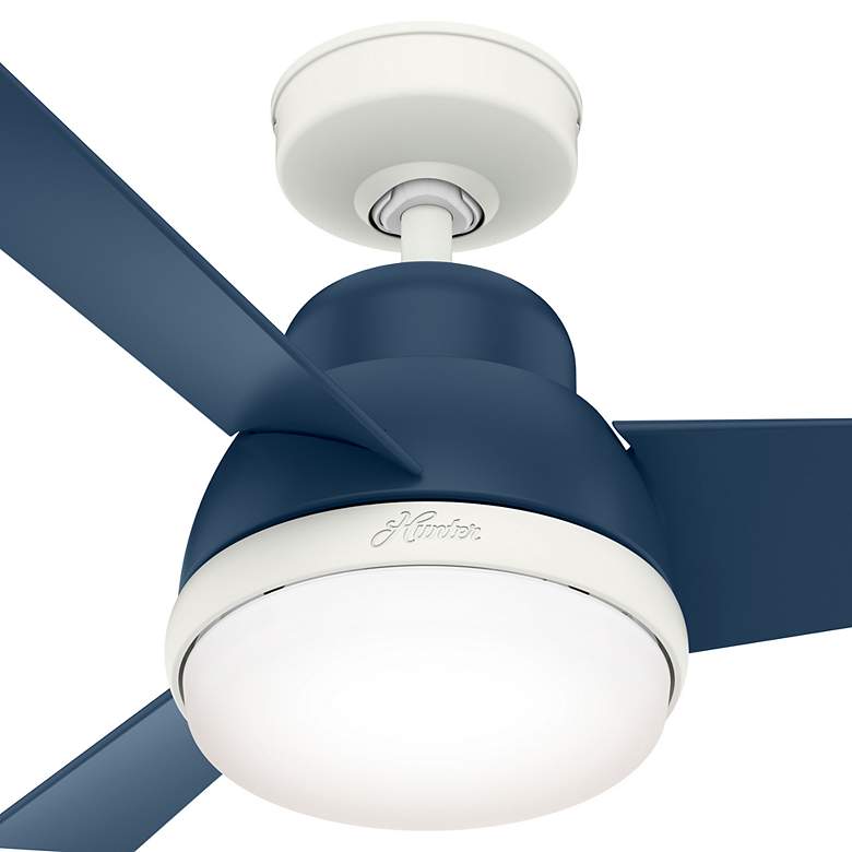 Image 7 36" Hunter Valda Indigo Blue LED Ceiling Fan with Remote more views