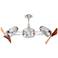 36" Matthews Duplo Dinamico Dual-Head Chrome Directional Ceiling Fan