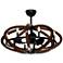 36" Maxim Bodega Bay Pecan Damp LED Fandelier Ceiling Fan