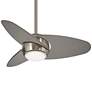 36" Minka Aire Slant Brushed Steel Modern LED Ceiling Fan with Remote