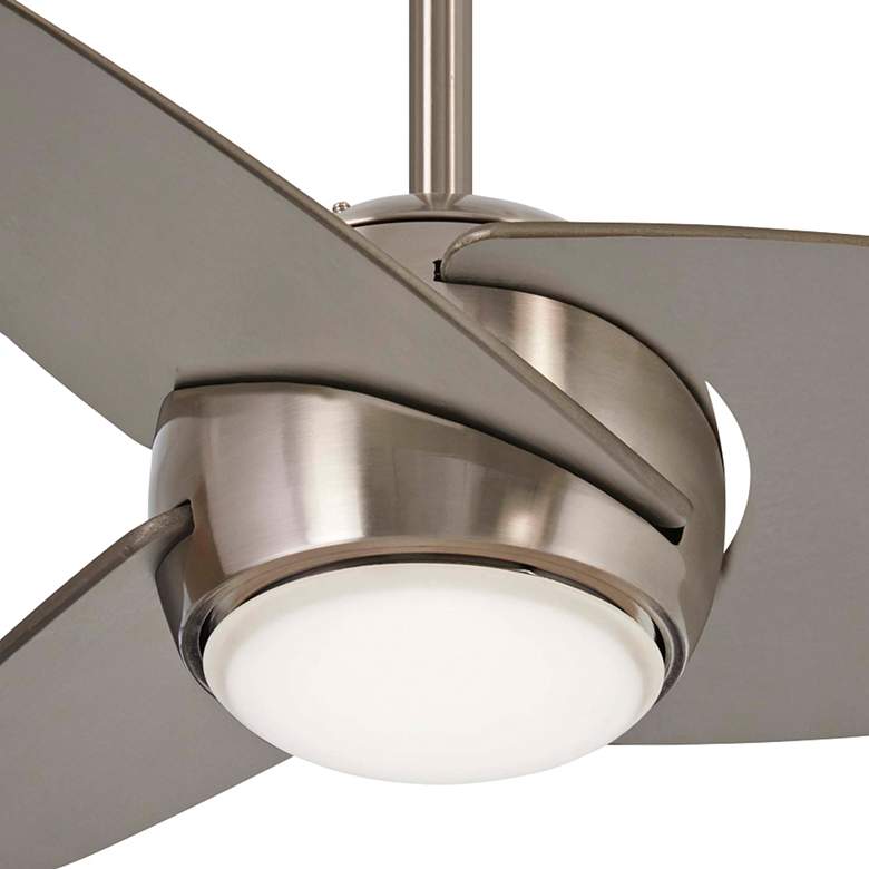Image 3 36" Minka Aire Slant Brushed Steel Modern LED Ceiling Fan with Remote more views