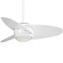 36" Minka Aire Slant White Modern LED Ceiling Fan with Remote Control