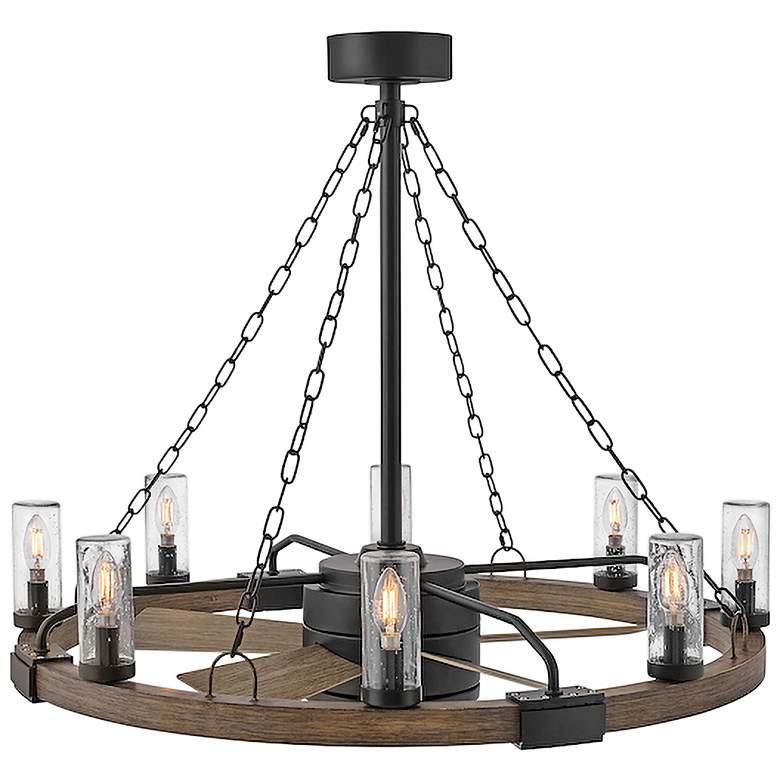 Image 3 36" Sawyer Matte Black Wet-Rated LED DC Fandelier Smart Ceiling Fan more views