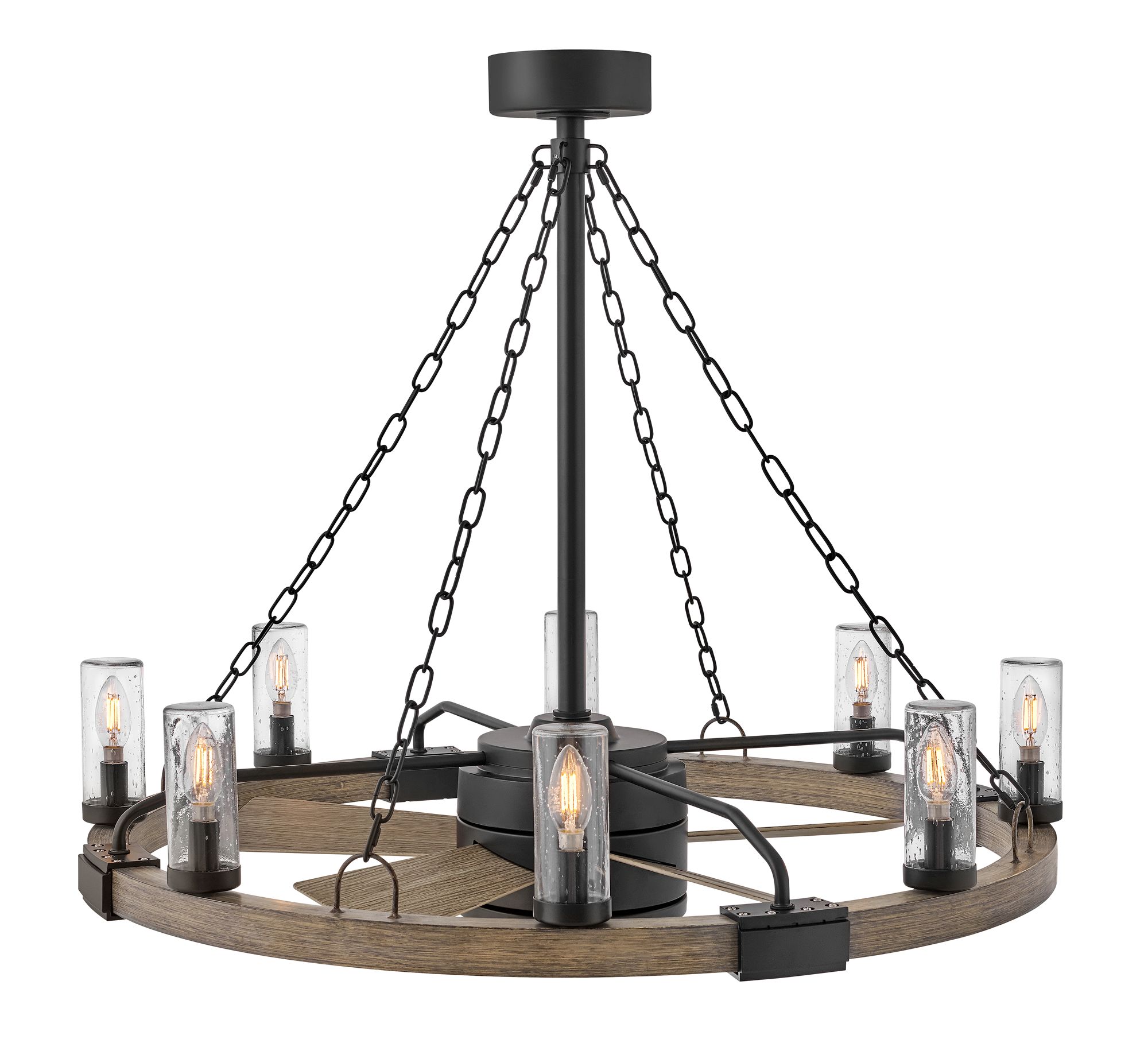 Image 4 36" Sawyer Matte Black Wet-Rated LED DC Fandelier Smart Ceiling Fan more views