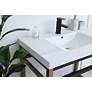 Thumbnail3 of 36 Inch Single Bathroom Metal Vanity In Golden Black more views