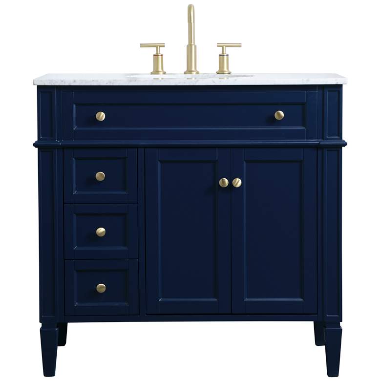 Image 1 36 Inch Single Bathroom Vanity In Blue
