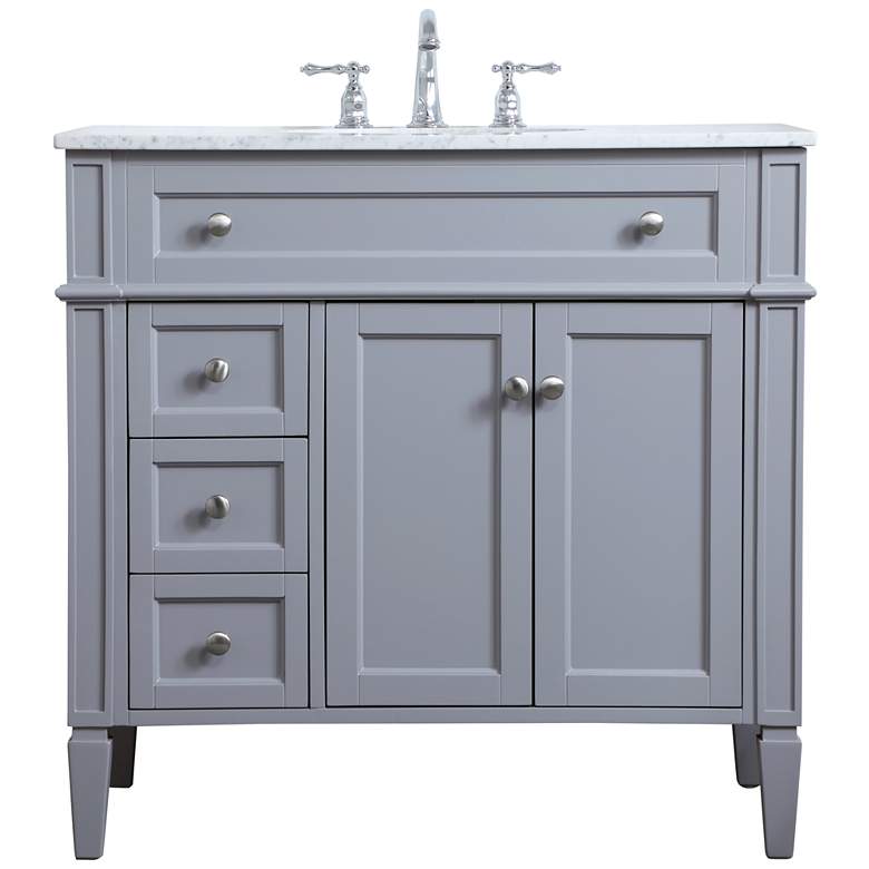 Image 1 36 Inch Single Bathroom Vanity In Grey