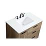 36 Inch Single Bathroom Vanity In Natural Oak