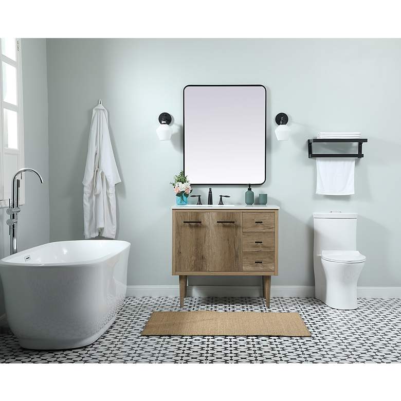 Image 6 36 Inch Single Bathroom Vanity In Natural Oak more views