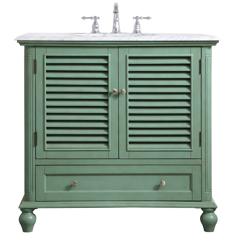 Image 1 36 Inch Single Bathroom Vanity In Vintage Mint