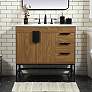 Thumbnail1 of 36 Inch Single Bathroom Vanity In Walnut Brown
