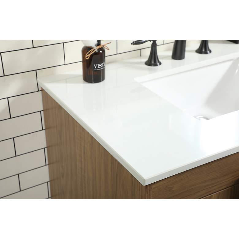 Image 7 36 Inch Single Bathroom Vanity In Walnut Brown more views