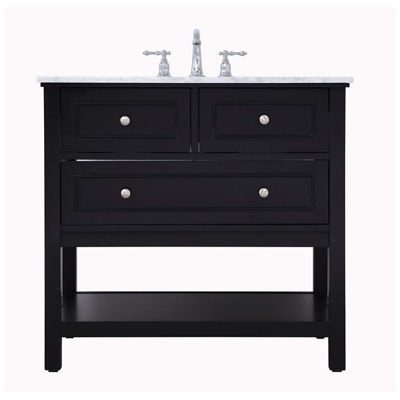 Image 1 36 Inch Single Bathroom Vanity Set In Black