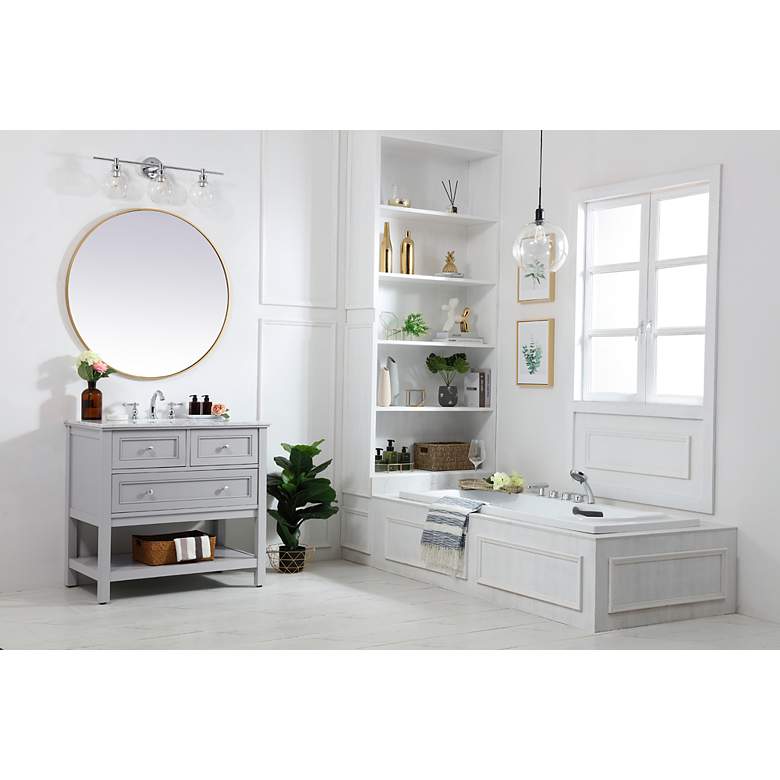 Image 5 36 Inch Single Bathroom Vanity Set In Grey more views