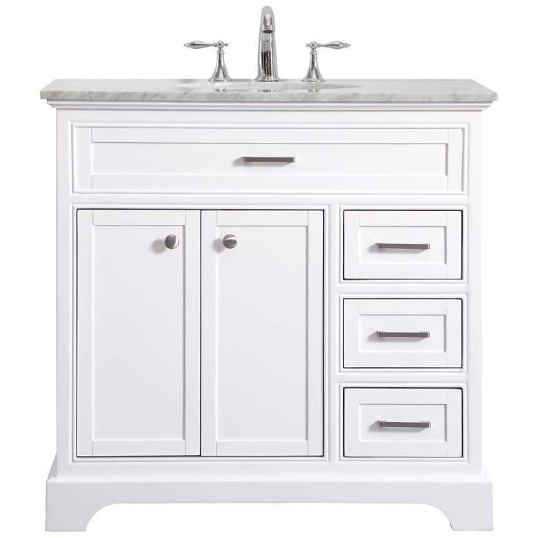 Image 1 36 Inch Single Bathroom Vanity Set In White