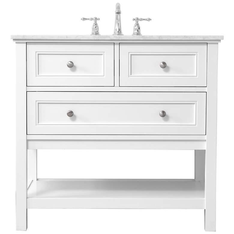 Image 2 36 Inch Single Bathroom Vanity Set In White