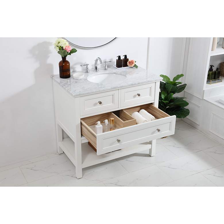 Image 4 36 Inch Single Bathroom Vanity Set In White more views