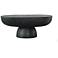 36" Wide Black Cement Oval Coffee Table